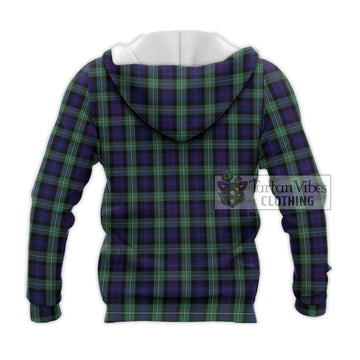 Mackenzie Hunting Green Tartan Knitted Hoodie with Family Crest DNA In Me Style