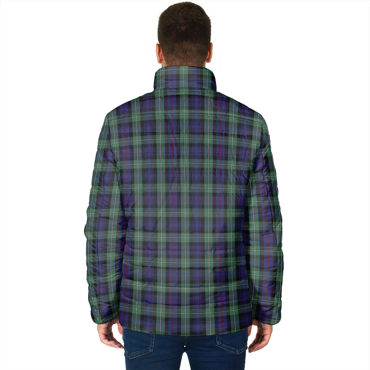 MacKenzie Hunting Green Tartan Padded Jacket with Family Crest - Tartan Vibes Clothing