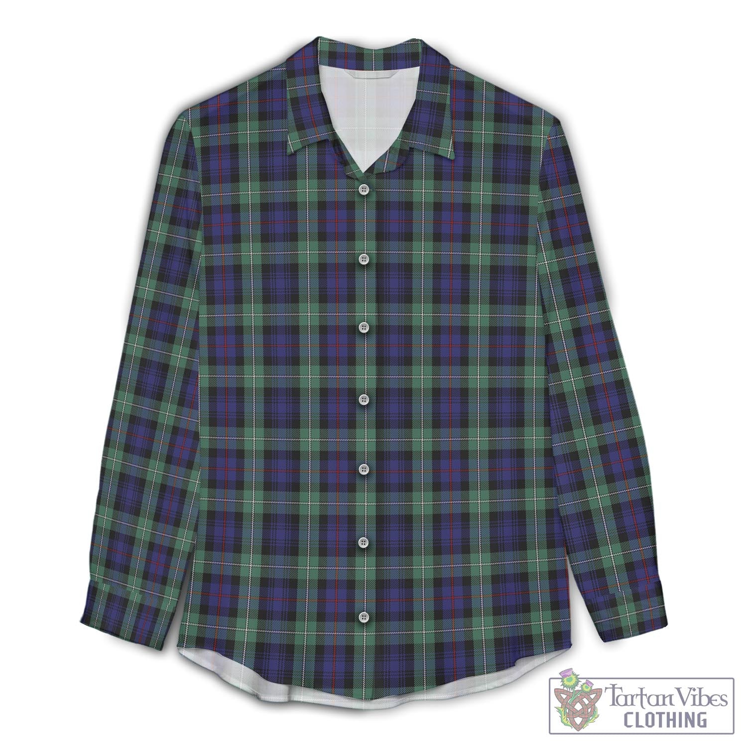 MacKenzie Hunting Green Tartan Womens Casual Shirt