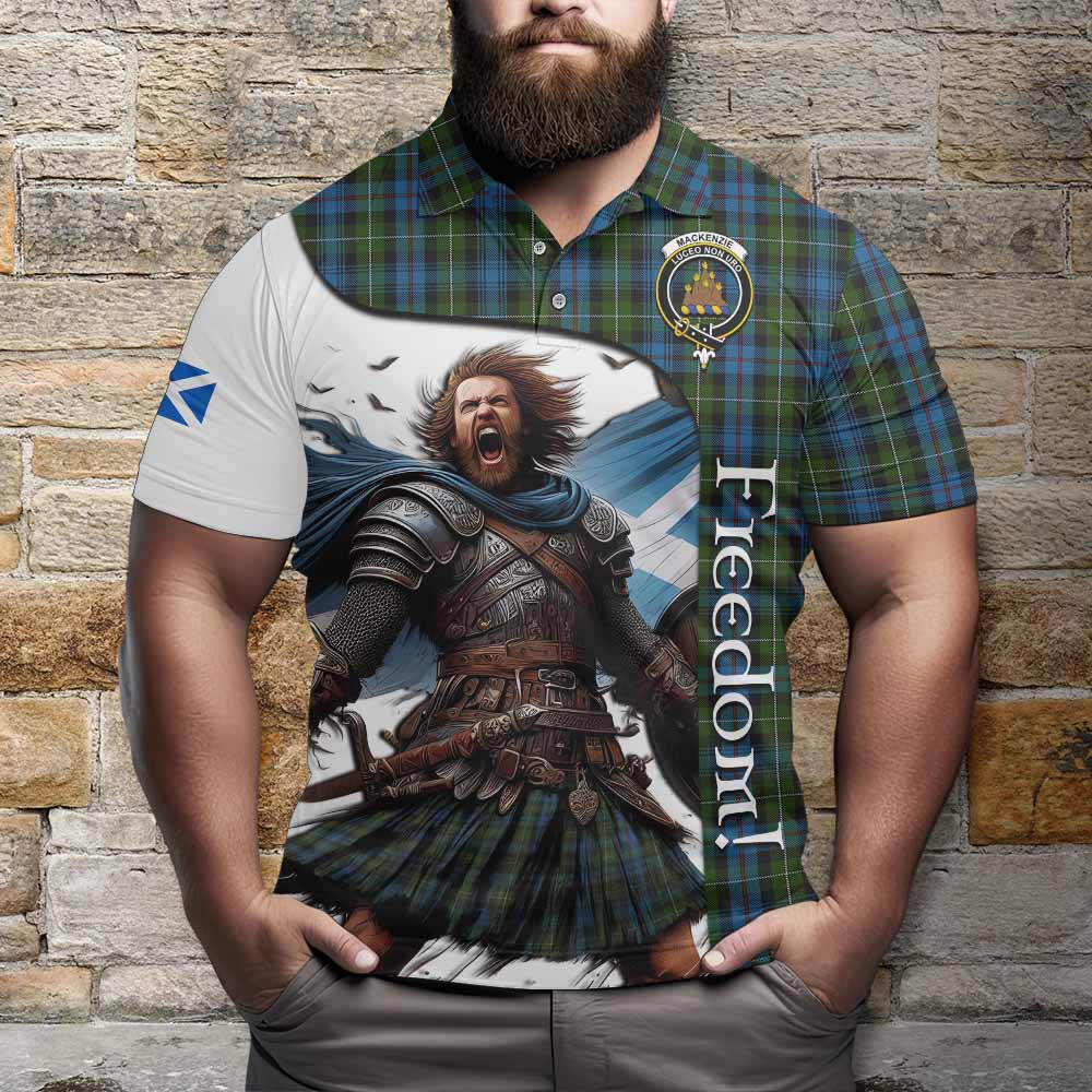 Tartan Vibes Clothing Mackenzie (Mckenzie) Crest Tartan Polo Shirt Inspired by the Freedom of Scottish Warrior