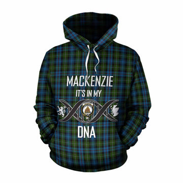 Mackenzie (Mckenzie) Tartan Cotton Hoodie with Family Crest DNA In Me Style