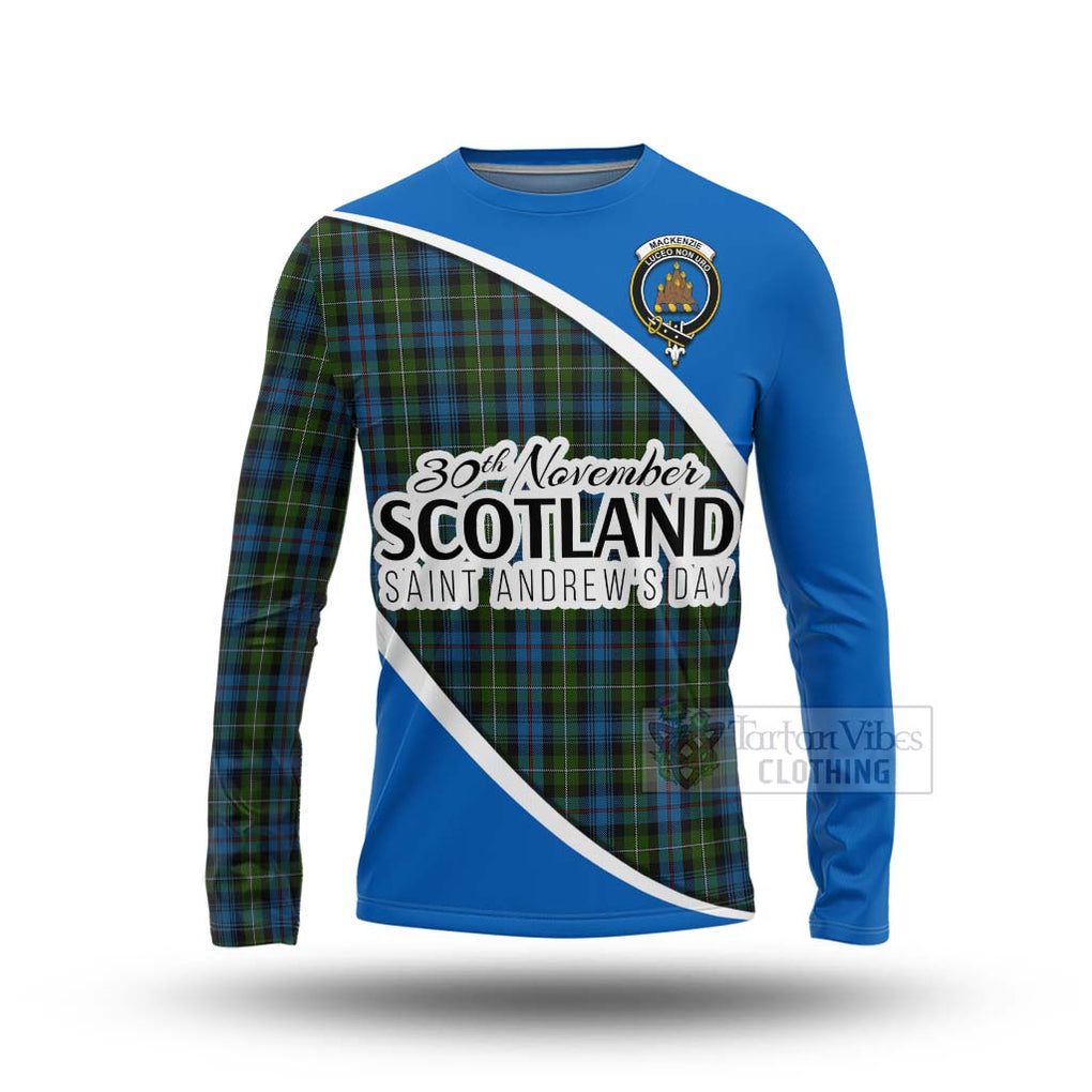 Tartan Vibes Clothing Mackenzie (Mckenzie) Family Crest Tartan Long Sleeve T-Shirt Celebrate Saint Andrew's Day in Style