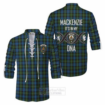 Mackenzie (Mckenzie) Tartan Ghillie Kilt Shirt with Family Crest DNA In Me Style