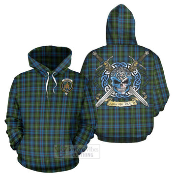 Mackenzie (Mckenzie) Tartan Hoodie with Family Crest Celtic Skull Style