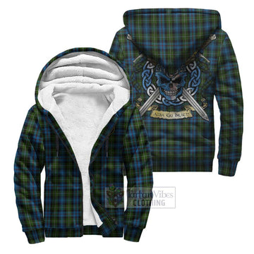 Mackenzie (Mckenzie) Tartan Sherpa Hoodie with Family Crest Celtic Skull Style