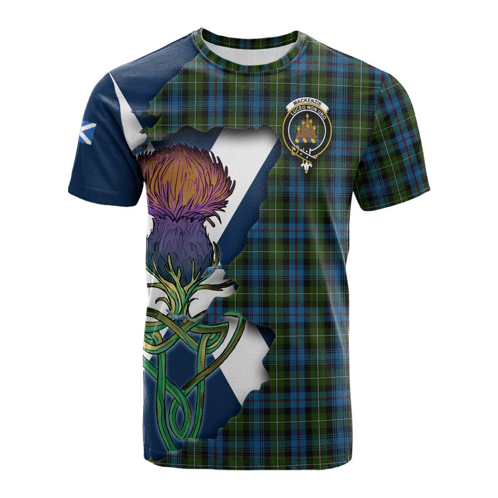 Mackenzie (Mckenzie) Tartan Family Crest Cotton T-shirt Scottish Thistle Celtic Inspired Kid's Shirt - Tartan Vibes Clothing