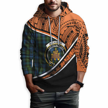 Mackenzie (Mckenzie) Crest Tartan Hoodie with Polynesian Vibes Style - Orange Version