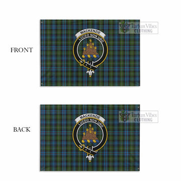 Mackenzie (Mckenzie) Tartan House Flag with Family Crest