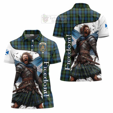 Mackenzie (Mckenzie) Crest Tartan Women's Polo Shirt Inspired by the Freedom of Scottish Warrior