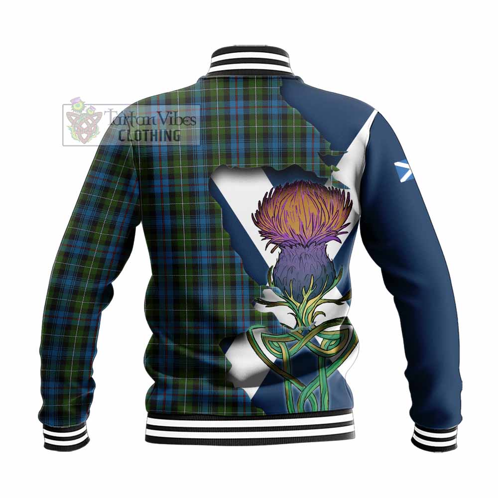 Mackenzie (Mckenzie) Tartan Family Crest Baseball Jacket Scottish Thistle Celtic Inspired - Tartan Vibes Clothing