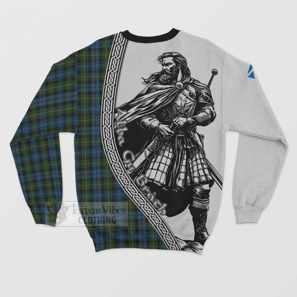 Tartan Vibes Clothing Mackenzie (Mckenzie) Tartan Clan Crest Sweatshirt with Highlander Warrior Celtic Style