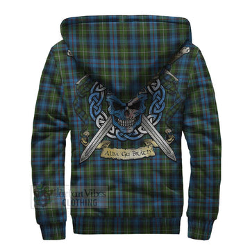 Mackenzie (Mckenzie) Tartan Sherpa Hoodie with Family Crest Celtic Skull Style