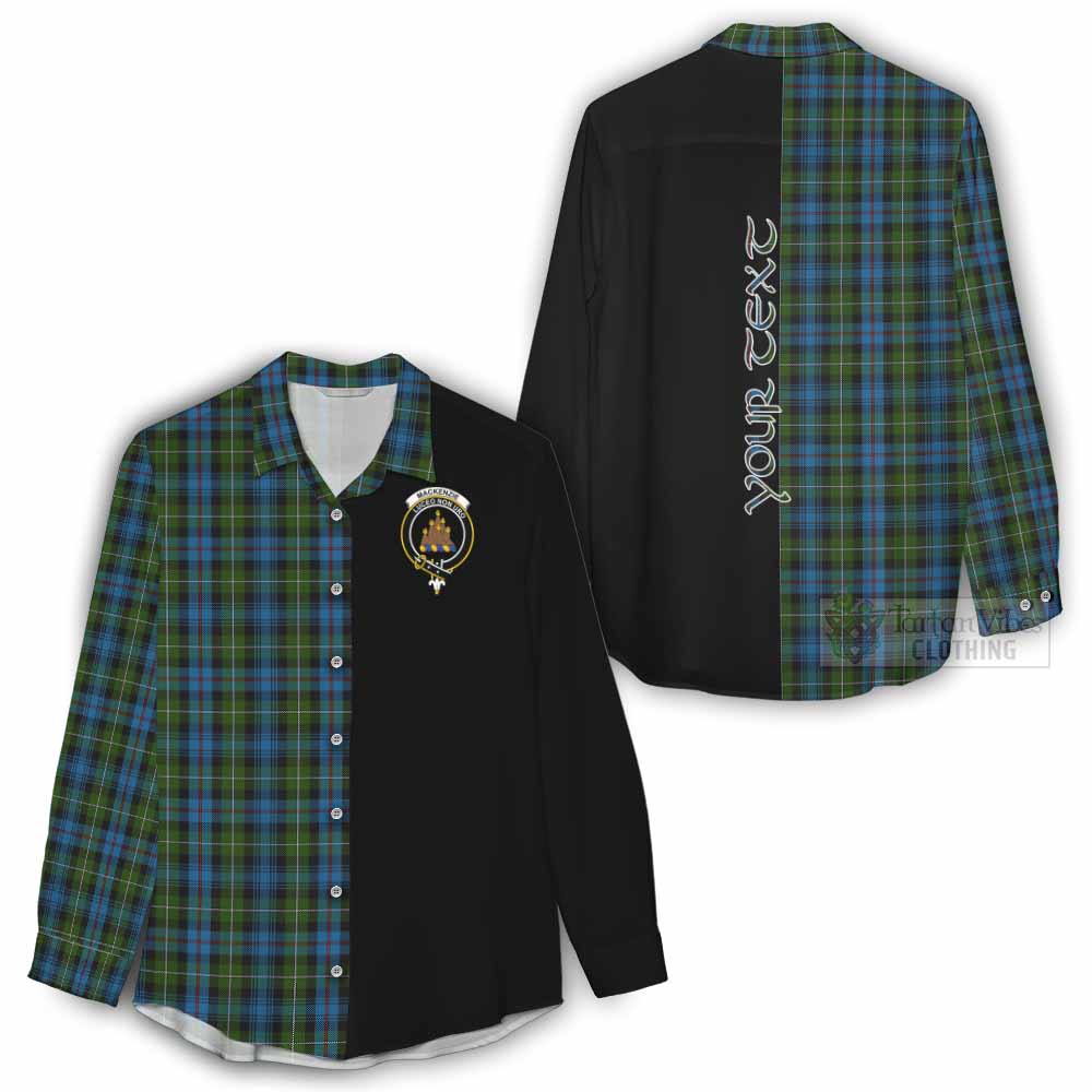 Tartan Vibes Clothing Mackenzie (Mckenzie) Tartan Women's Casual Shirt with Family Crest and Half Of Me Style