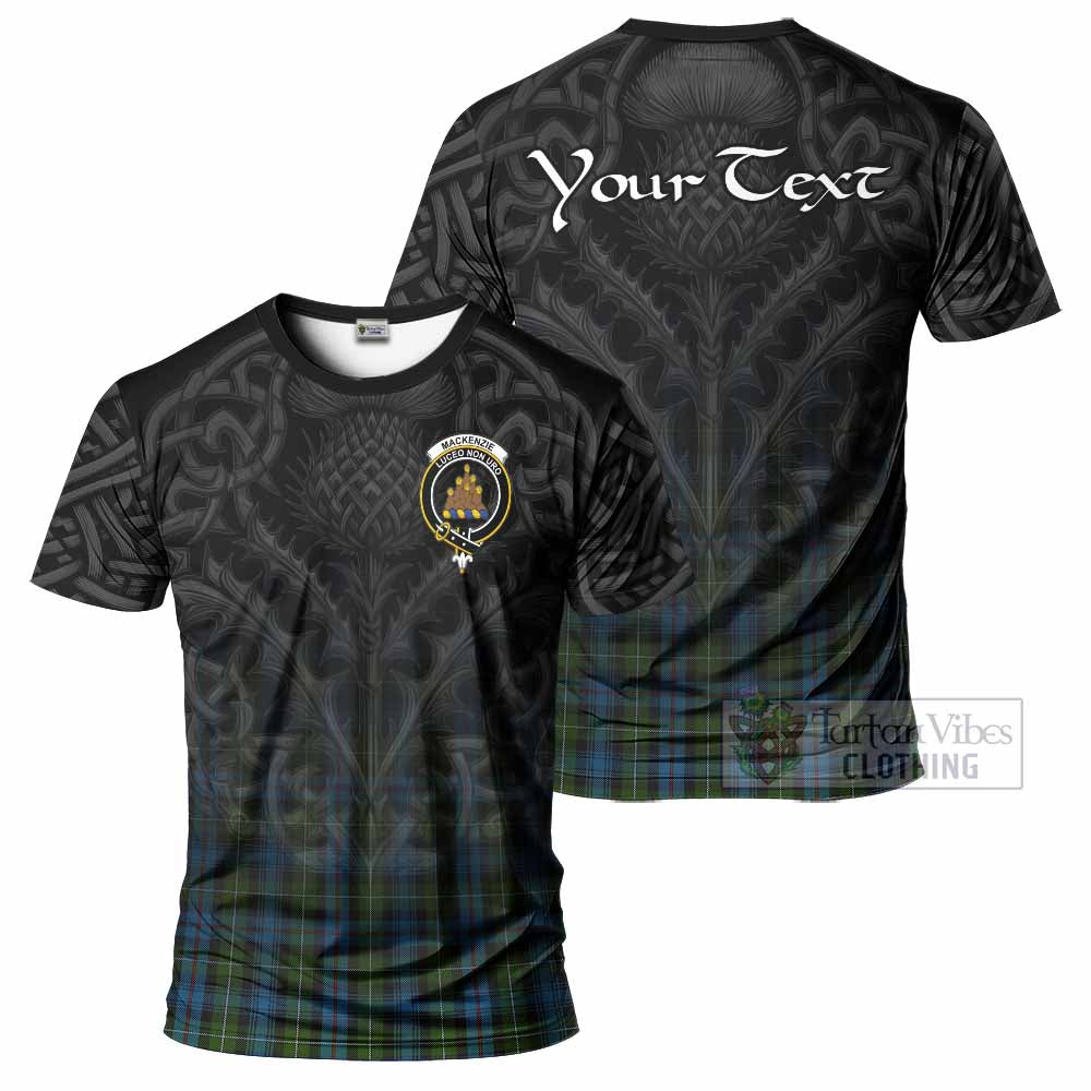 Tartan Vibes Clothing Mackenzie (Mckenzie) Tartan T-Shirt with Family Crest Celtic Thistle Vibes