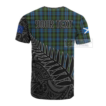 Mackenzie (Mckenzie) Crest Tartan Cotton T-shirt with New Zealand Silver Fern Half Style