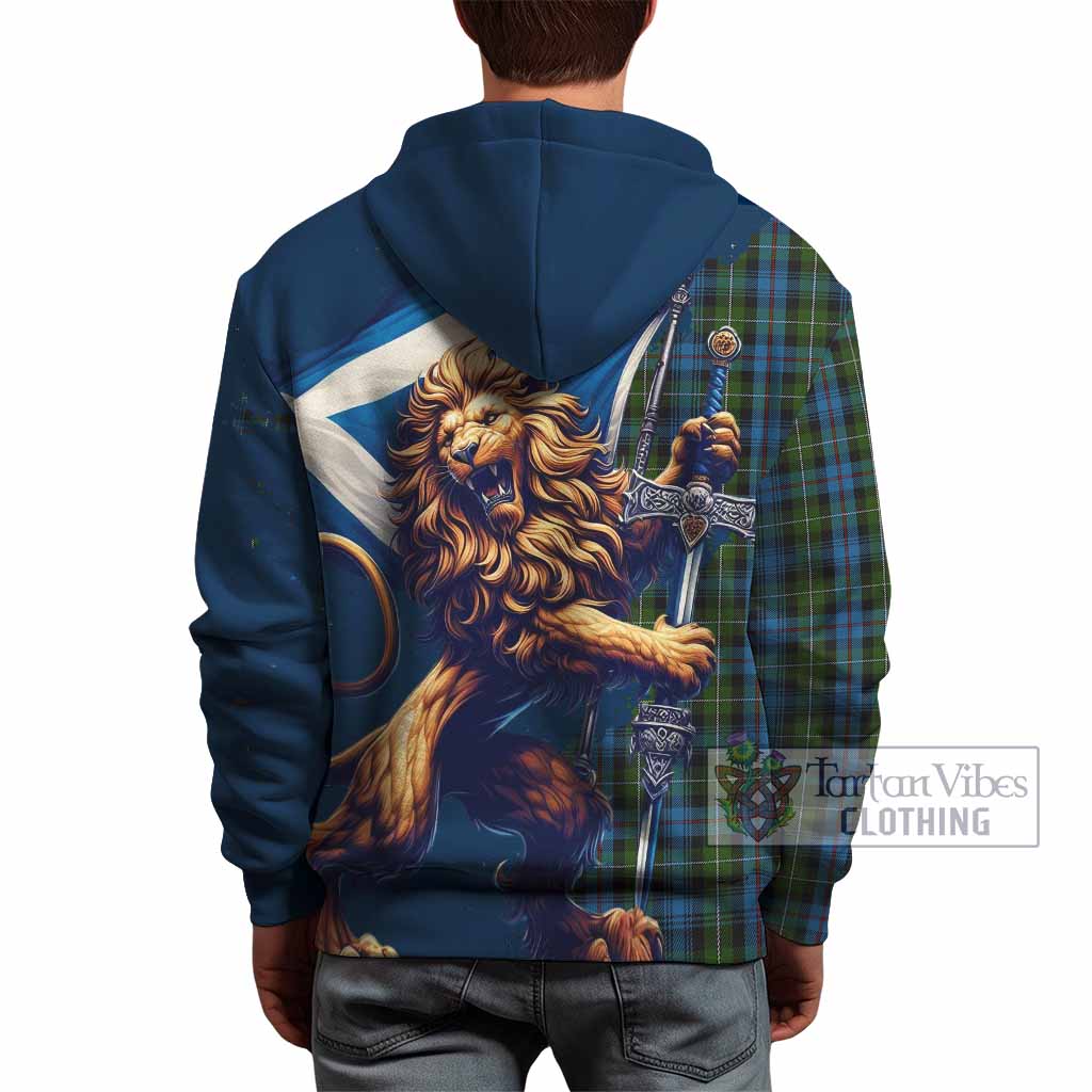 MacKie (McKie) Tartan Family Crest Hoodie with Scottish Majestic Lion