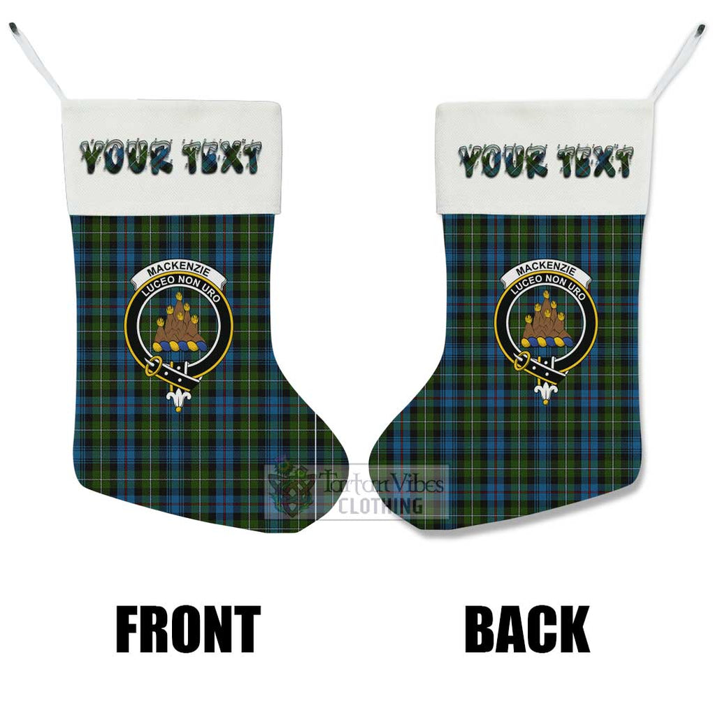 Tartan Vibes Clothing Mackenzie (Mckenzie) Tartan Family Crest Christmas Stocking with Personalized Text