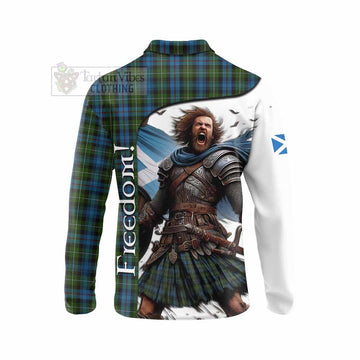 Mackenzie (Mckenzie) Crest Tartan Long Sleeve Polo Shirt Inspired by the Freedom of Scottish Warrior