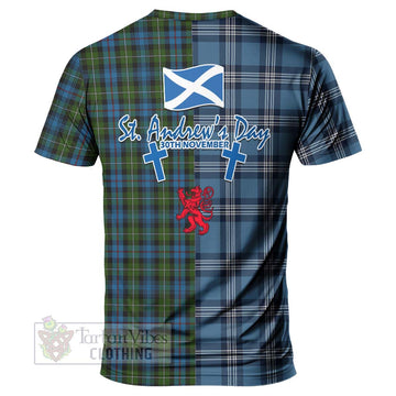 Mackenzie (Mckenzie) Tartan T-Shirt Happy St. Andrew's Day Half Tartan Style