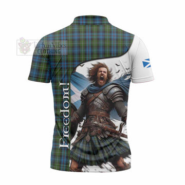 Mackenzie (Mckenzie) Crest Tartan Zipper Polo Shirt Inspired by the Freedom of Scottish Warrior