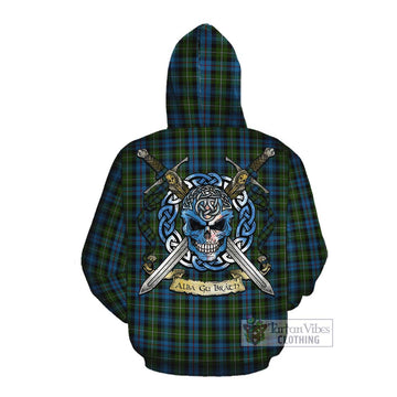 Mackenzie (Mckenzie) Tartan Cotton Hoodie with Family Crest Celtic Skull Style