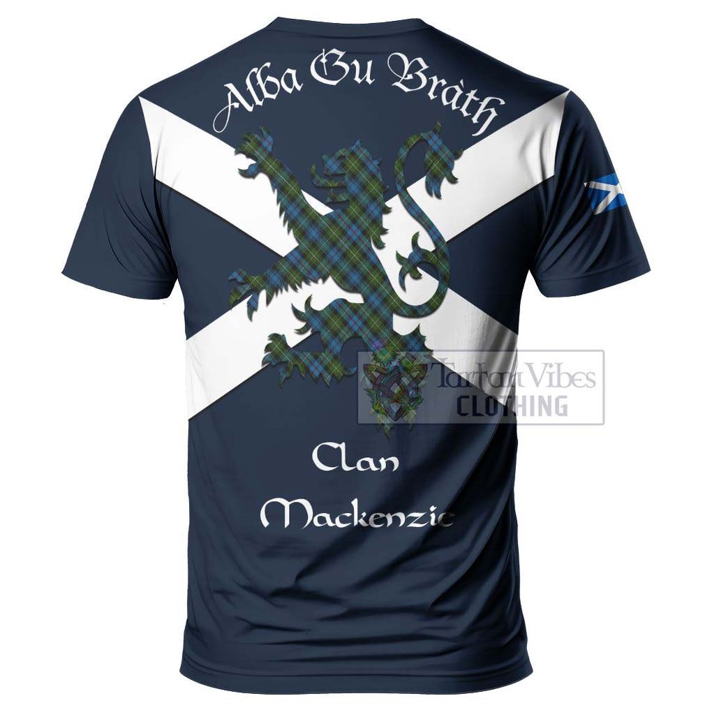 Tartan Vibes Clothing Mackenzie (Mckenzie) Tartan Lion Rampant T-Shirt – Proudly Display Your Heritage with Alba Gu Brath and Clan Name