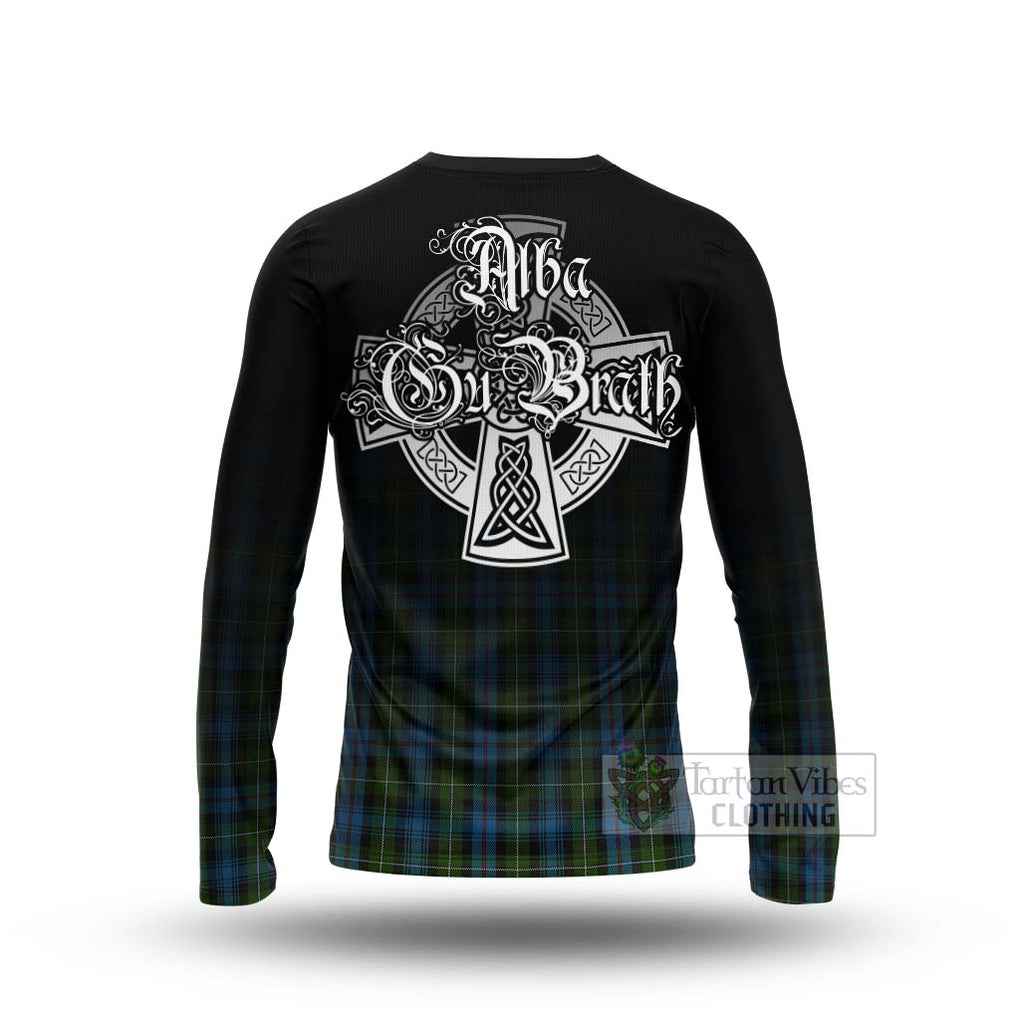 Tartan Vibes Clothing Mackenzie (Mckenzie) Tartan Long Sleeve T-Shirt Featuring Alba Gu Brath Family Crest Celtic Inspired