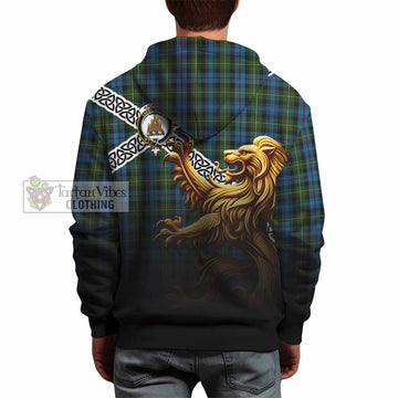 Mackenzie (Mckenzie) Crest Tartan Hoodie with Golden Lion Emblem Celtic Style - Tartan Vibes Clothing