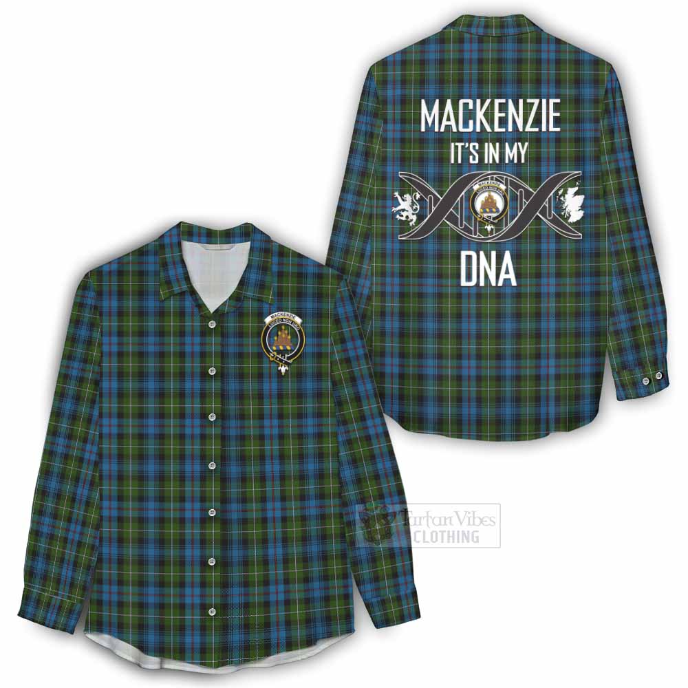 Tartan Vibes Clothing Mackenzie (Mckenzie) Tartan Women's Casual Shirt with Family Crest DNA In Me Style