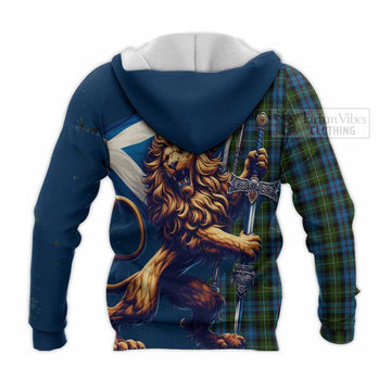 Mackenzie (Mckenzie) Tartan Family Crest Knitted Hoodie with Scottish Majestic Lion