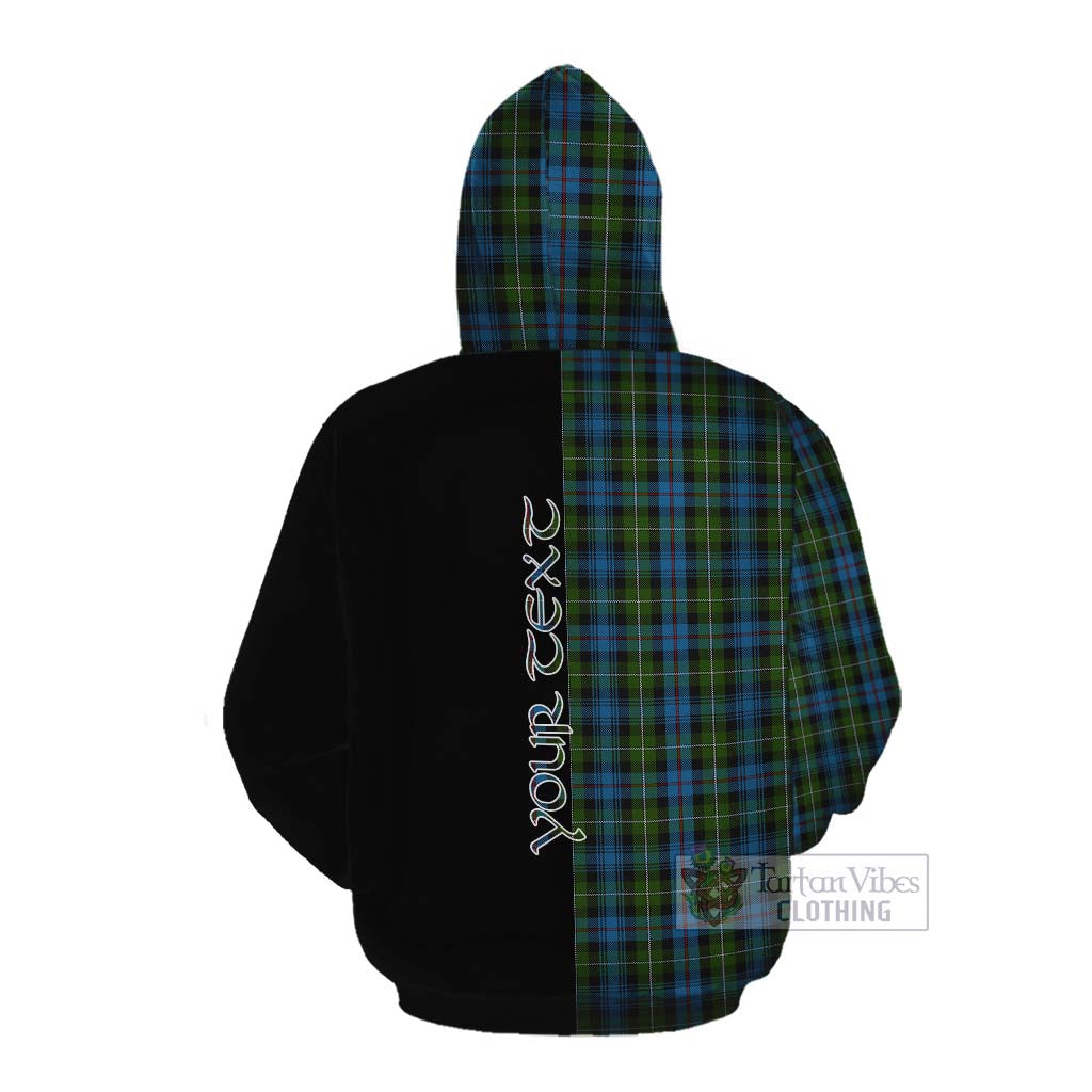 Tartan Vibes Clothing Mackenzie (Mckenzie) Tartan Cotton Hoodie with Family Crest and Half Of Me Style