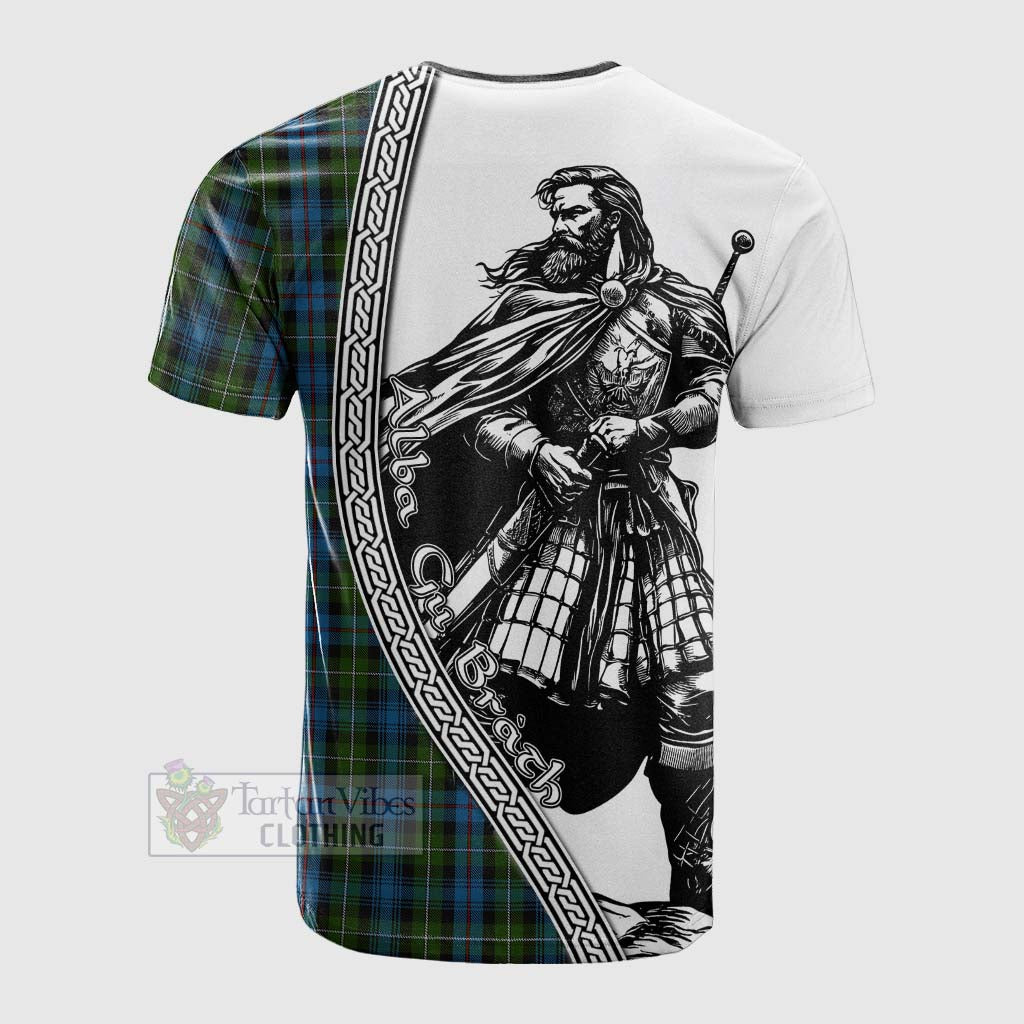 Tartan Vibes Clothing Mackenzie (Mckenzie) Tartan Clan Crest Cotton T-shirt with Highlander Warrior Celtic Style