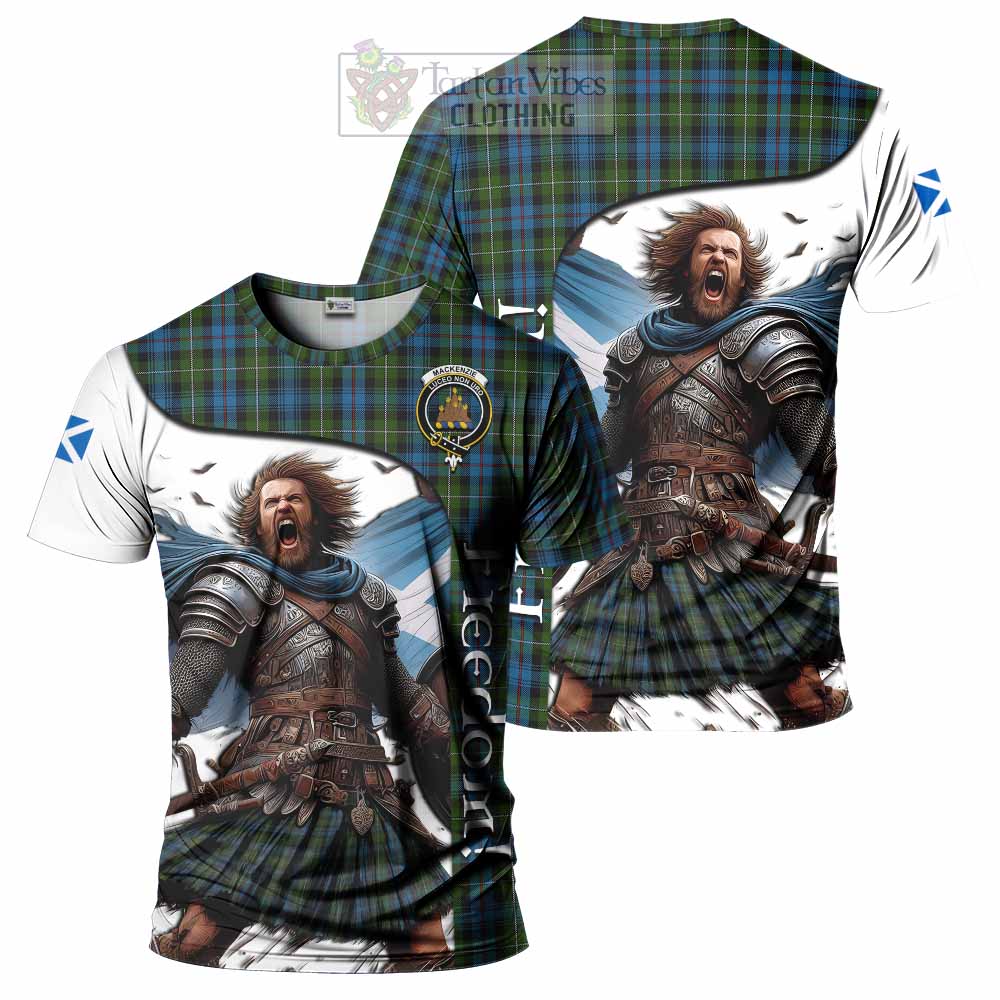 Mackenzie (Mckenzie) Crest Tartan T-Shirt Inspired by the Freedom of Scottish Warrior