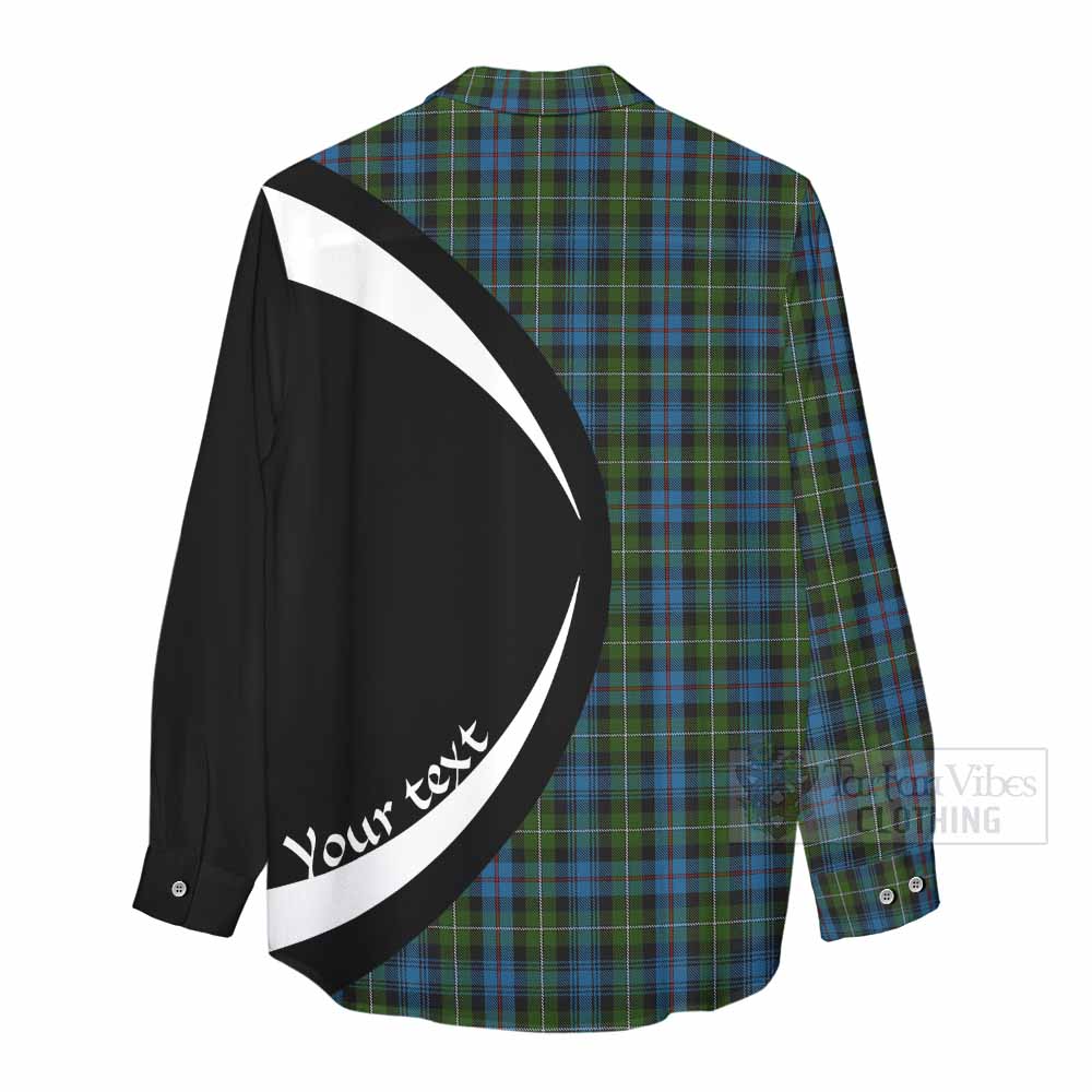 Tartan Vibes Clothing Mackenzie (Mckenzie) Tartan Women's Casual Shirt with Family Crest Circle Style