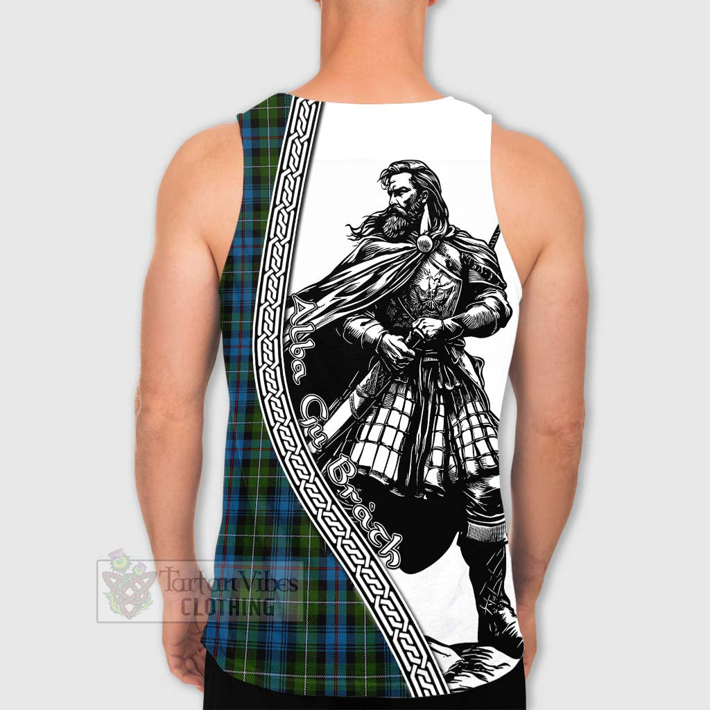 Tartan Vibes Clothing Mackenzie (Mckenzie) Tartan Clan Crest Men's Tank Top with Highlander Warrior Celtic Style