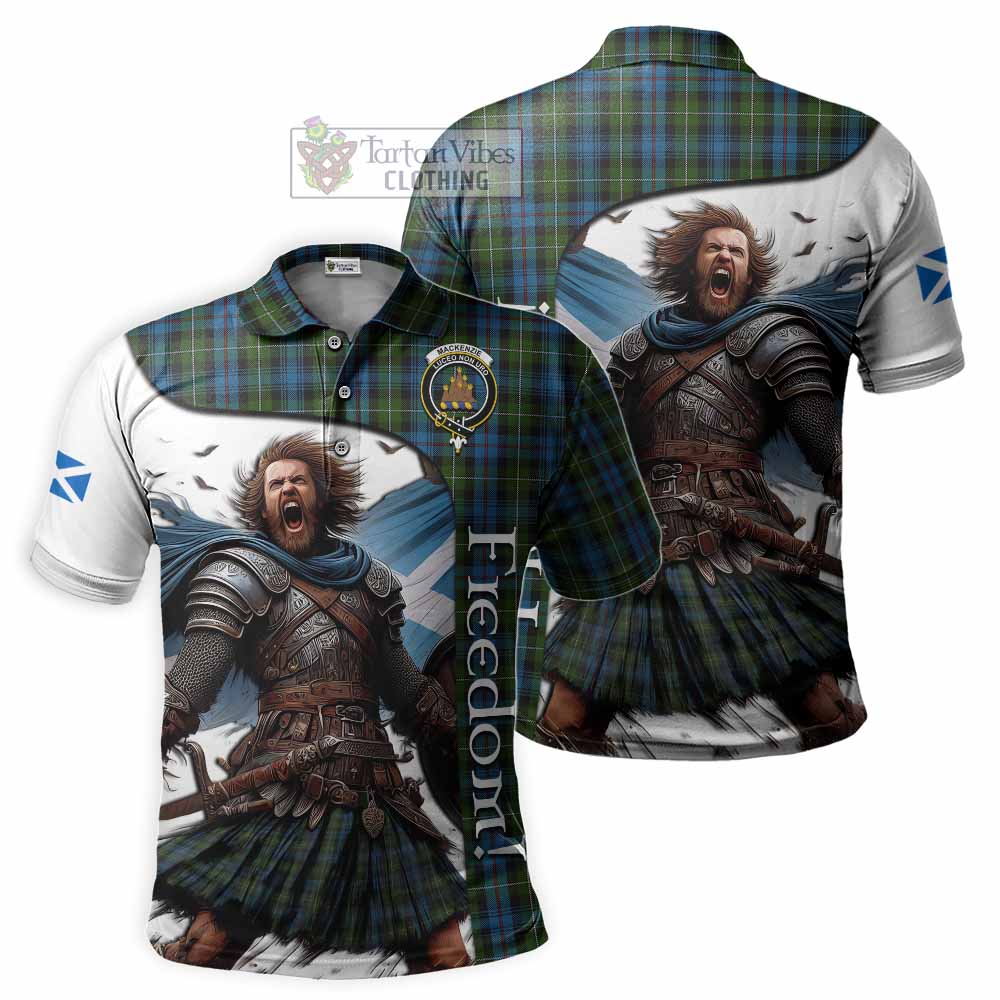 Tartan Vibes Clothing Mackenzie (Mckenzie) Crest Tartan Polo Shirt Inspired by the Freedom of Scottish Warrior