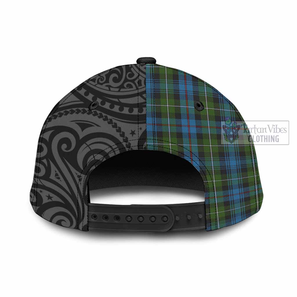 Tartan Vibes Clothing Mackenzie (Mckenzie) Tartan Classic Cap with New Zealand Silver Fern Half Style