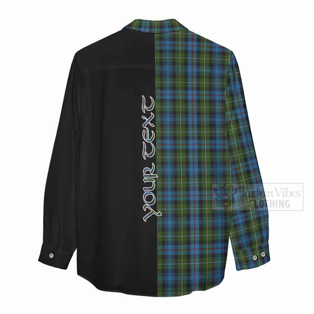 Tartan Vibes Clothing Mackenzie (Mckenzie) Tartan Women's Casual Shirt with Family Crest and Half Of Me Style