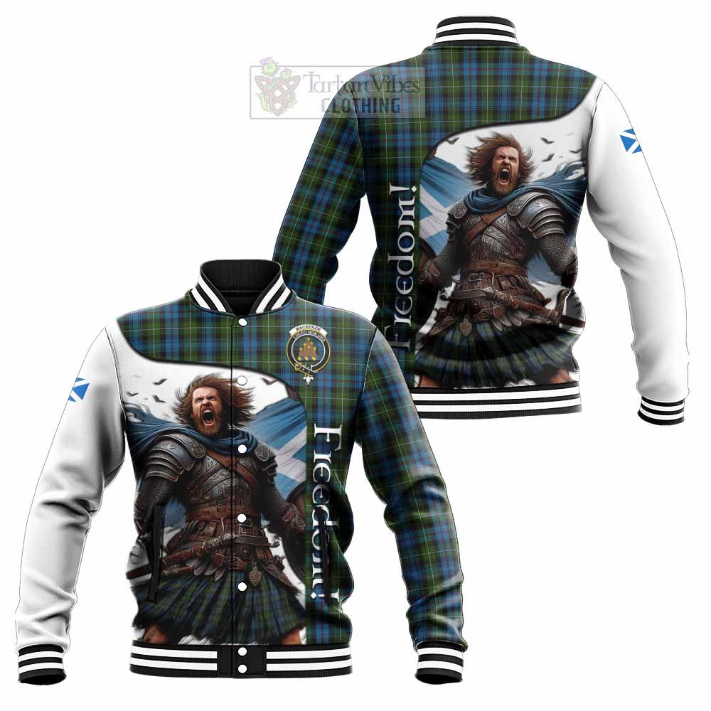 Tartan Vibes Clothing Mackenzie (Mckenzie) Crest Tartan Baseball Jacket Inspired by the Freedom of Scottish Warrior