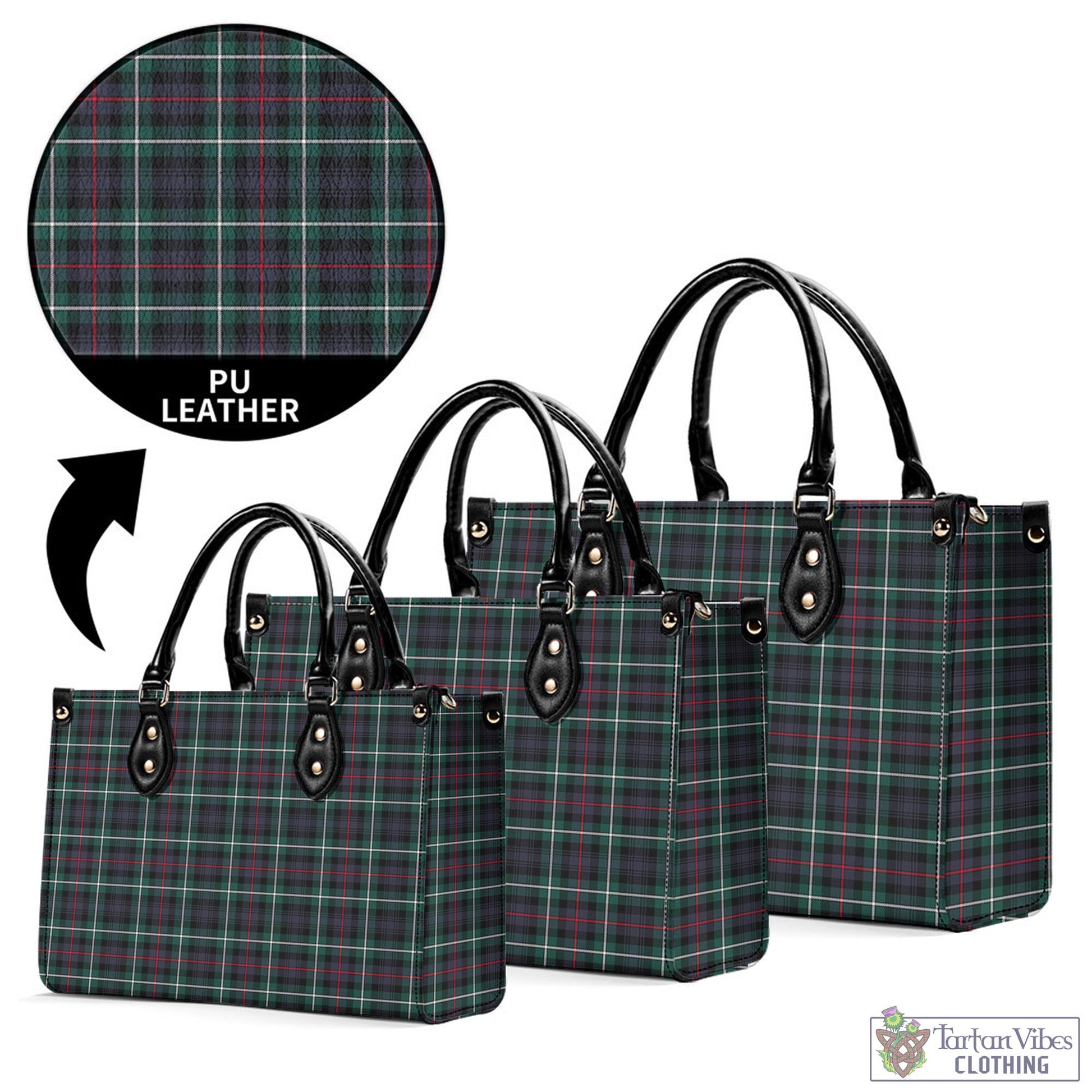 Tartan Vibes Clothing MacKenzie Modern Tartan Luxury Leather Handbags