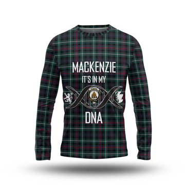 Mackenzie Modern Tartan Long Sleeve T-Shirt with Family Crest DNA In Me Style