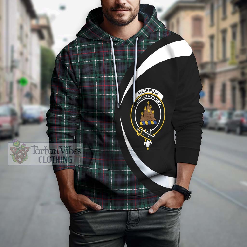 Tartan Vibes Clothing Mackenzie Modern Tartan Hoodie with Family Crest Circle Style