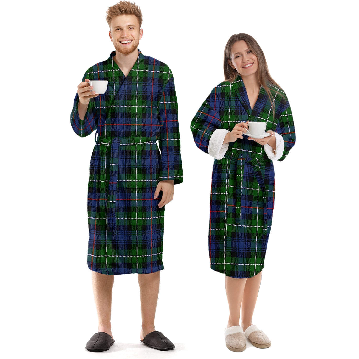 MacKenzie Modern Tartan Bathrobe Unisex S - Tartan Vibes Clothing