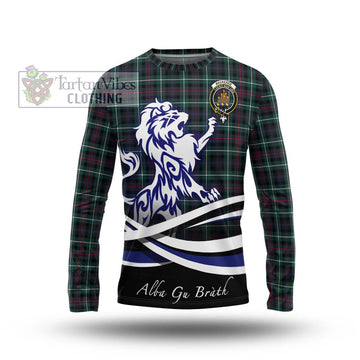 Mackenzie Modern Tartan Long Sleeve T-Shirt with Alba Gu Brath Regal Lion Emblem