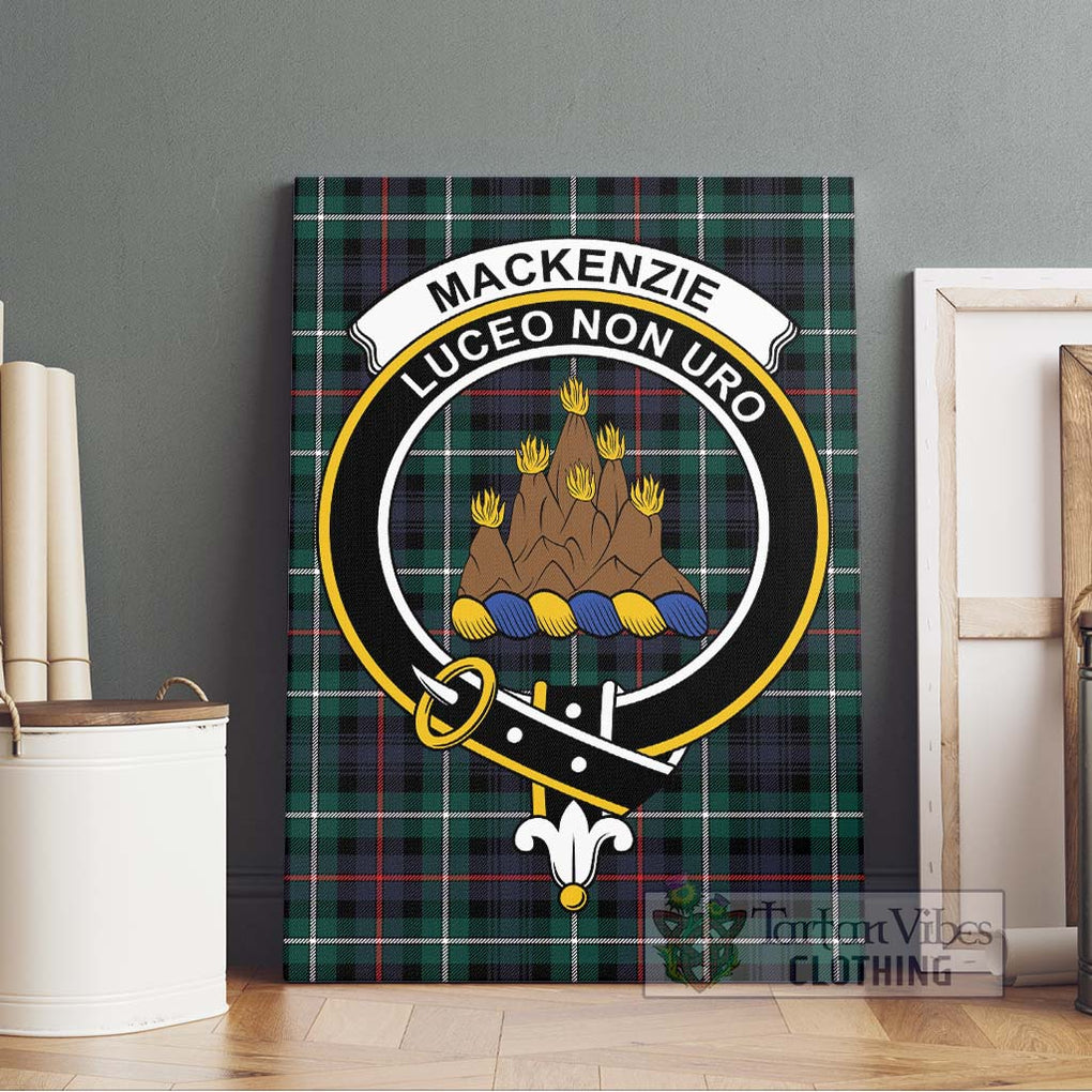 Mackenzie Modern Tartan Canvas Print Wall Art with Family Crest Without Frame - Tartan Vibes Clothing