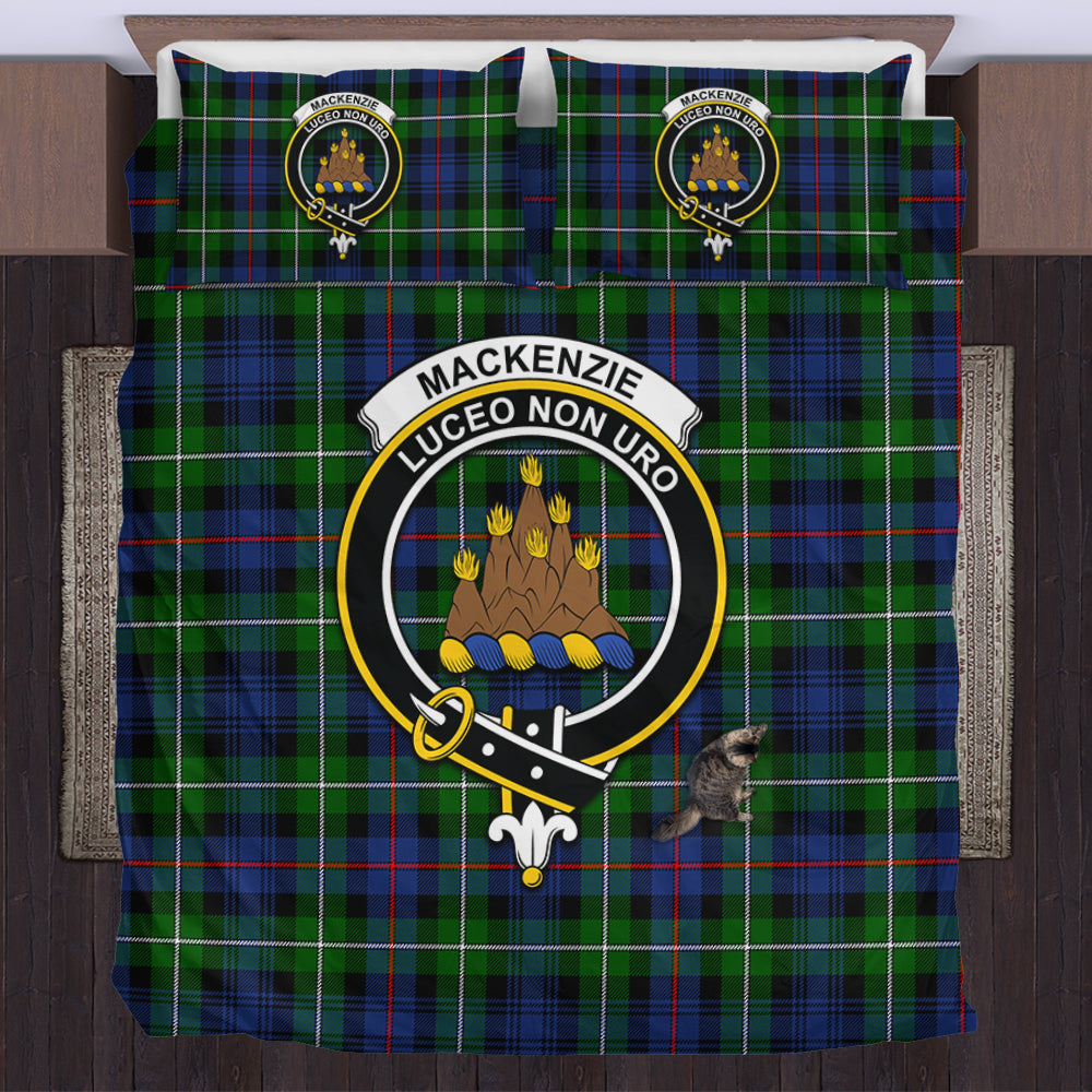 MacKenzie Modern Tartan Bedding Set with Family Crest US Bedding Set - Tartan Vibes Clothing