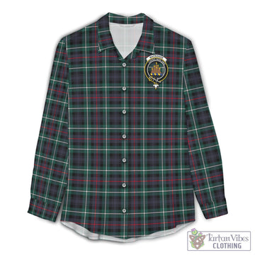 MacKenzie Modern Tartan Women's Casual Shirt with Family Crest