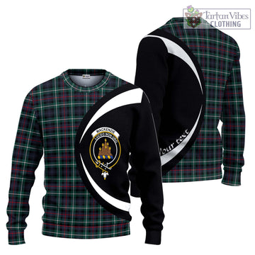 Mackenzie Modern Tartan Ugly Sweater with Family Crest Circle Style