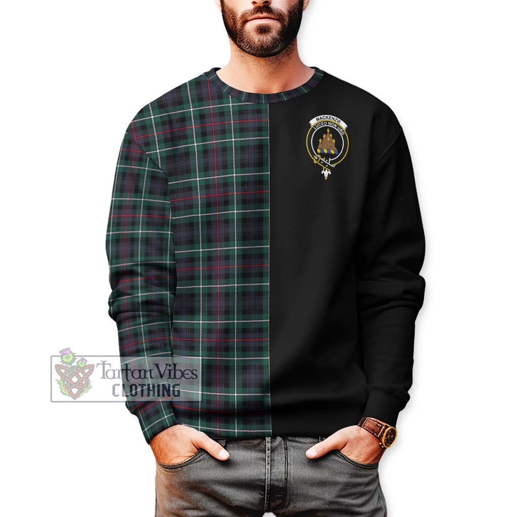 Mackenzie Modern Tartan Sweatshirt with Family Crest and Half Of Me Style Unisex - Tartanvibesclothing Shop