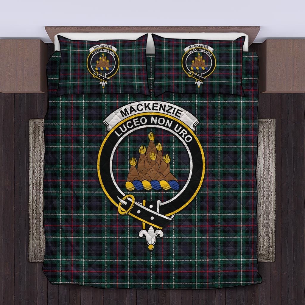 MacKenzie Modern Tartan Quilt Bed Set with Family Crest Twin - Tartan Vibes Clothing